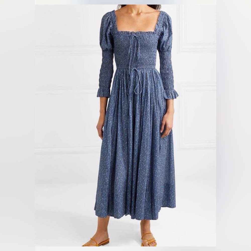 ISO DOEN BIJOU California wildflower in blue XL OR XXL